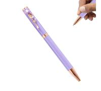 Quick Dry Ballpoint Pen - Smooth Writing, Fine Point | Writing And Correction Tools, Decorative Flower Pearl Clip, Perfect For Journals, Notebooks, Office, School, Ergonomic Design, Reliable Ink, Port