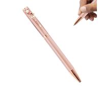 Quick Dry Ballpoint Pen - Smooth Writing, Fine Point | Writing And Correction Tools, Decorative Flower Pearl Clip, Perfect For Journals, Notebooks, Office, School, Ergonomic Design, Reliable Ink, Port