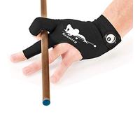 Quick-Dry Breathable Billiard Shooters Carom Pool Snooker Cue Sport Glove Fits on Left Hand (Black, S/M)