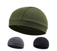 Quick Dry Cycling Cap for Men and Women High Elasticity Beanie Sweatband As Helmet Liner for Outdoor Sports Army Green Color Moisture Wicking and Comfortable