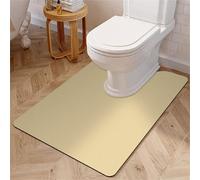 Quick Dry Diatomite Toilet Mat Non-Slip Bathroom Floor Mat Modern Solid Color (Yellow 55x60cm) - Washable WC Mat for Stylish Home Decor