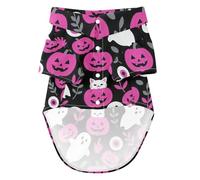 Quick Dry Dog Apparel for Outdoor Walking Halloween Pumpkin and Cats 5XL