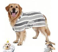 Quick Dry Dog Bathrobe, Super Absorbent Soft Pet Towel Robe with Adjustable Belly Band for Small Medium Large Dogs