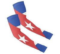 Quick Dry Men's & Women's Compression Arm Sleeves for Driving Commuting One Size Fits All National Flag of Cuba