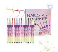 Quick Dry Nail Pens: 12 Colors Water Based Nail Markers, 0.3mm Precision Tool, Easy Application & Quick Dry Formula with Conv Design
