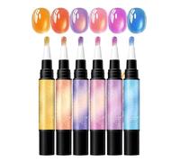 Quick Dry Nail Pens, 6 Piece Decoration Set, Gel Markers, Precision Manicure Tool, Professional Nail Kit, Vibrant Salon Style Accessory, Easy Application