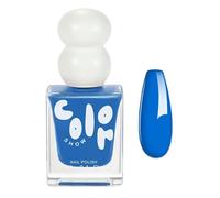 Quick Dry Nail Polish in Vibrant Blue - 12ML Non Water Based Formula with High Gloss Finish for Long Lasting DIY Manicure at Home, Easy Peel Off Removal and Super Shine Top Coat in Punchy Blue Shade