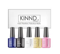 Quick Dry Nail Polish | Starter Set, 5 x 8ml | Rapid Drying Nail Varnish Sets Gift Box | No UV/LED Required | 12 Free, Cruelty Free, Vegan, Made in UK