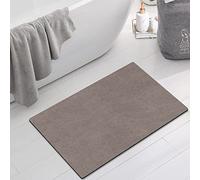 Quick Dry Non Slip Water Absorbent Anti Mould Floor Mat for Shower, Bathtub, Sink - Bedroom/Bathroom Rug - Diatomaceous Earth - Brown, 40 x 60 cm