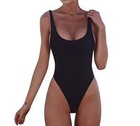 Quick Dry One Piece Swimsuit for Women One Shoulder, Sexy Halter Mesh Bathing Suits, V Neck Wrap Tie Back Tummy Control Swimsuit Padded Swimwear Mum Birthday Gifts Try Before You Buy