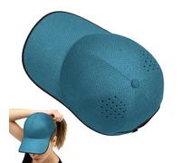 Quick-Dry Running Hat - Seamless Packable Lightweight Sports Baseball Cap | Ultra-Breathable Washable Design for Outdoor Adventures, Golf, Travel and Hiking Blue