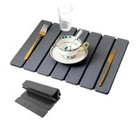 Quick Dry Stone Mat 40x30cm, Foldable Diatomaceous Earth Absorbent Mat, Eco-Friendly Non-Slip Drying Pad for Kitchen Counter, Dishes, Cups, Bathroom