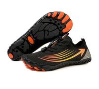 Quick Dry Water Shoes Barefoot Sneakers Elastic Lace Adjustable Fit Soft Flexible Sole Non Slip Grip for Beach Fitness Walking Travel,Black,11 UK