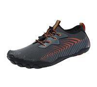 Quick Dry Water Shoes Mens, Men Pair Men Outdoor Mountaineering Hiking Sneaker Water Tracing Sneaker Casual Sports Shoes Lace-Up Shoe Beach Running Breathable Shoe with Soft Base Grey