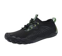 Quick Dry Water Shoes Mens, Men Pair Men Outdoor Mountaineering Hiking Sneaker Water Tracing Sneaker Casual Sports Shoes Lace-Up Shoe Beach Running Breathable Shoe with Soft Base Black