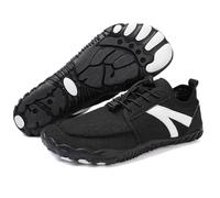 Quick Dry Water Shoes Unisex Breathable Upper Elastic Lace Fit Soft Cushion EVA Sole Non Slip Grip for Beach Walking Outdoor Fitness,Black,11 UK