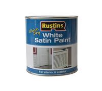 Quick Dry White Satin Paint 1 Litre Rustins White 1L
