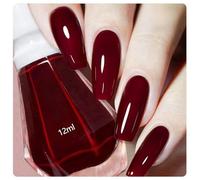 Quick-Drying Cherry Red Nail Polish - 12ml, Durable, Environmentally Friendly and Low-Odor for DIY Nail Art at Home
