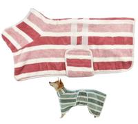 Quick-Drying Dog Bathrobe, Super Absorbent Pet Dressing Gown,Soft Adjustable Belly Band,Fast Drying Pet Bath Wrap for Small Medium Large Dogs,After-Bath Grooming(Pink,XL)