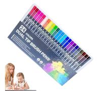 Quick-Drying Double-Sided Watercolor Pencil Set, Color by Number Coloring Book, Funny Painting Drawing Learning for Kids Adults, Artistic Activity Kit, Stress Relief Stationery, Creative Hobby Supply