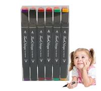 Quick Drying Marker Pen - 12Pcs Tip Ink Pens, Multi-Color Permanent Art Tool, Smudge Proof Writing Set | Long Lasting Quicked Dry Pens For Drawing School Office Craft Supplies Design