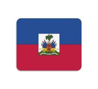 Quick Drying Stone Dish Mat Heat Resistant 50 x 40 cm | Non Slip Rubber Base, Quick Dry Surface, Rollable for Easy Storage for Kitchen Countertop, Haiti Flag Haitian National