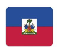 Quick Drying Stone Dish Mat Heat Resistant 60 x 50 cm | Non Slip Rubber Base, Quick Dry Surface, Rollable for Easy Storage for Kitchen Countertop, Haiti Flag Haitian National