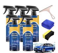 Quick Effect Coating Agent, 120ml Car Coating Spray, Rayhong Spray Coating Agent, 3 in 1 High Protection Cars Coat-ing Sp-ray, Multi-Functional Coat-ing Renewal A-gent for Cars, Motorcycles (5 Pcs)