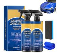 Quick Effect Coating Agent, 2PCS Advanced Car Coating Spray for Shine and Protection, 120ml Car Ceramic Coating Spray, Multi-Functional Car Polish Renewal Agent