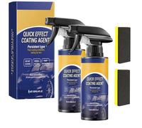 Quick Effect Coating Agent, Advanced Car quick-Acting coating agent Spray, 3 in 1 High Protection Quick Car Coating spray, Multi-functional Coating Renewal Agent, Polish Spray Waterless Wash Wax (2)