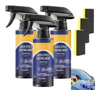 Quick Effect Coating Agent, Advanced Car quick-Acting coating agent Spray, 3 in 1 High Protection Quick Car Coating spray, Multi-functional Coating Renewal Agent, Polish Spray Waterless Wash Wax (3)