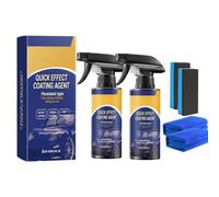 Quick Effect Coating Agent, Advanced Car Quick-Acting Coating Agent Spray, Waterless Car Wash Quick Effect Coating Agent, Multi-Functional Coating Renewal Agent, Car Wax Polish Spray for Cars (2)