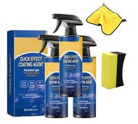 Quick Effect Coating Agent for Car, Car Coating Spray for Shine & Protection From Germany, Multi-Functional Renewal Formula, Car Scratch Remover Wax Polish, Waterless Wash Spray (3PCS)