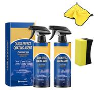 Quick Effect Coating Agent for Car, Car Coating Spray for Shine & Protection From Germany, Multi-Functional Renewal Formula, Car Scratch Remover Wax Polish, Waterless Wash Spray (2PCS)