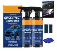 Quick Effect Coating Agent for Cars,Car Coating Spray for Shine and High Protection,Nano Quick Coat Restore,Nano Spray for Cars, Waterless Wash & Wax,Hydrophobic Sprays for Cars,Motorcycles (2PC)