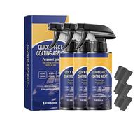 Quick Effect Coating Agent Kit,Car Quick Acting Coating Agent Spray with Nano Sparkle Cloth,CarCoating Spray for Shine and Protection,Multifunctional Long Lasting Waterless Wash,120ML (3 Set)