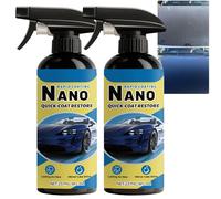 Quick Effect Coating Agent Spray for Cars, 3 in 1 High Protection Ceramic Spray Wax, Advanced Car Quick-Acting Nano Coating agent, Scratch Wax Polish & Waterless Wash Hydrophobic Layer (2pcs)