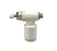 Quick Exhaust Throttle Valve for ASV310F ASV410F ASV510F Series | Built-in throttling for rapid cylinder exhaust; speed control knob; durable part for ASV series.(ASV220F-M5-04 OR 06)