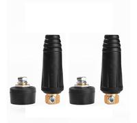 Quick-Fit Male Welding Cable Connector, 200A Heavy-Duty Rubber-Brass Joint for DKJ10-25 Series, 4-Piece Set with Pedestals