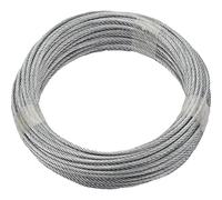 Quick-Fit Steel Cable Galvanised Diameter 4 mm Length 20 m; 6x7, 190382
