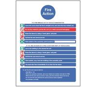 Quick Fix Signs - Action notice for housing with communal fire alarm and simultaneous evacuation strategy - Quick-Fix Rigid PVC with SAV Backing