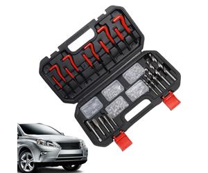 Quick Fix Thread Repair Tool - M5 M6 M8 M10 Coil Drill Bit Insert Installation Kit, Manual Metric Hardware | Heavy Duty Metal Recoil Re-Threader For Automotive Garage Maintenance