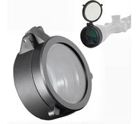 Quick Flip Up HD Lens Cover 30-69mm Caliber Dustproof Protective Lens Cap for Hunting Rifle Scopes Telescope Spring Bounce Cover(43.7mm(1.72in))