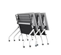 Quick-Folding Multi-Purpose Training Desk with Locking Wheels Sturdy Metal Frame Compact Flip Top Meeting Table for Office & Classroom Modular Conference Solution