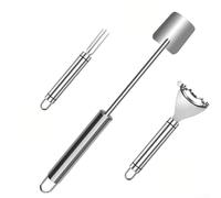 Quick For Corn Kernel Removal Peeler for For Corn on the Cob, Featuring Stainless Steel Construction and Finger Protection, Space Efficient Design for Home Cooking (003)