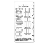 Quick Gauge Ruler for Knitting and Crochet, 5.5 in Plastic Knitting Gauge Ruler Measuring Tool, Easy to Read Grid Layout, Accurate Stitch Reference, Precise Measurements, Save Time and Effort