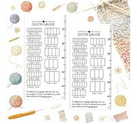 Quick Gauge Ruler for Knitting and Crochet, No Counting Needed, Easy to Measure Stitch Gauges Without Counting, Essential Knitting & Crochet Accessory for Sewing and Crochet Project