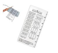 Quick Gauge Ruler for Knitting & Crochet - No-Count Stitch Gauge Measuring Tool with Grid for Sewing, Yarn Craft, Measure Stitches per Inch - Essential Knitting & Crochet Accessory (1)