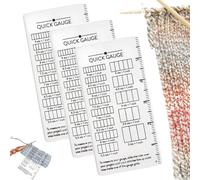 Quick Gauge Ruler, Gauge Ruler for Knitting and Crochet, Essential Knitting & Crochet Accessory, Non-Slip Measuring Tool with Grid Measurement for Sewing and Crochet Project, No Counting Needed