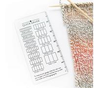 Quick Gauge Ruler, Gauge Ruler for Knitting and Crochet, Essential Knitting & Crochet Accessory, Non-Slip Measuring Tool with Grid Measurement for Sewing and Crochet Project, No Counting Needed